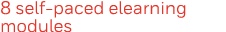 8 self-paced elearning modules