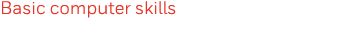 Basic computer skills