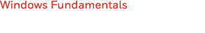 Windows Fundamentals