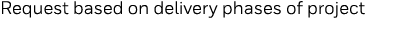 Request based on delivery phases of project