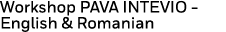 Workshop PAVA INTEVIO - English & Romanian