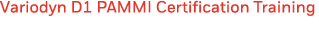 Variodyn D1 PAMMI Certification Training