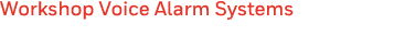 Workshop Voice Alarm Systems