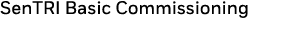 SenTRI Basic Commissioning