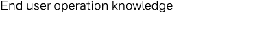 End user operation knowledge