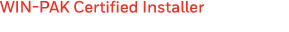 WIN-PAK Certified Installer